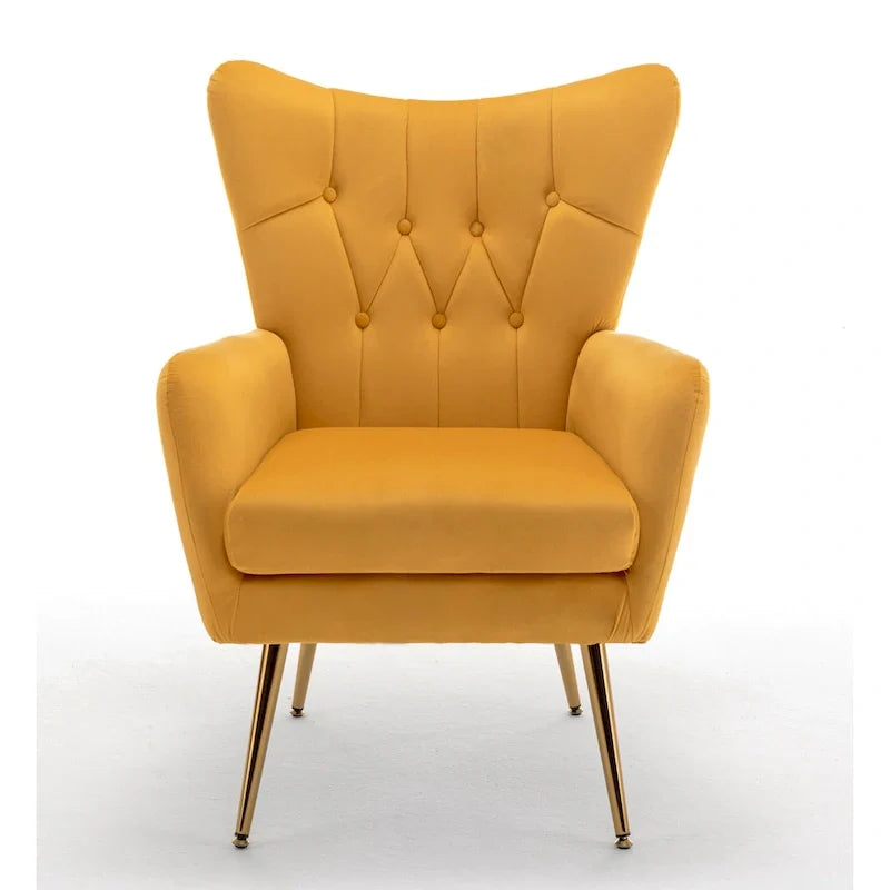 Mid Century Wingback Upholstered Accent Chair
