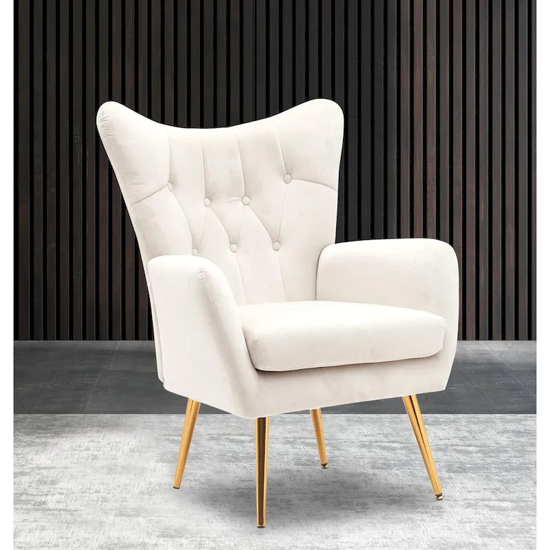 Mid Century Wingback Upholstered Accent Chair