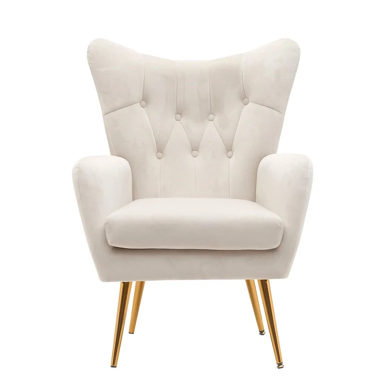 Mid Century Wingback Upholstered Accent Chair