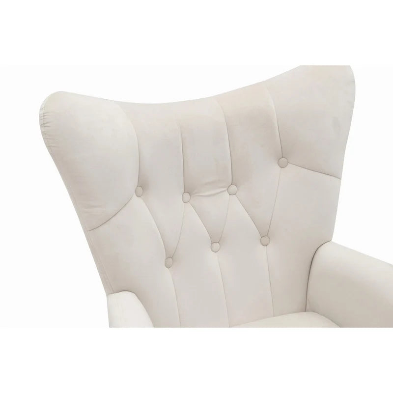 Mid Century Wingback Upholstered Accent Chair