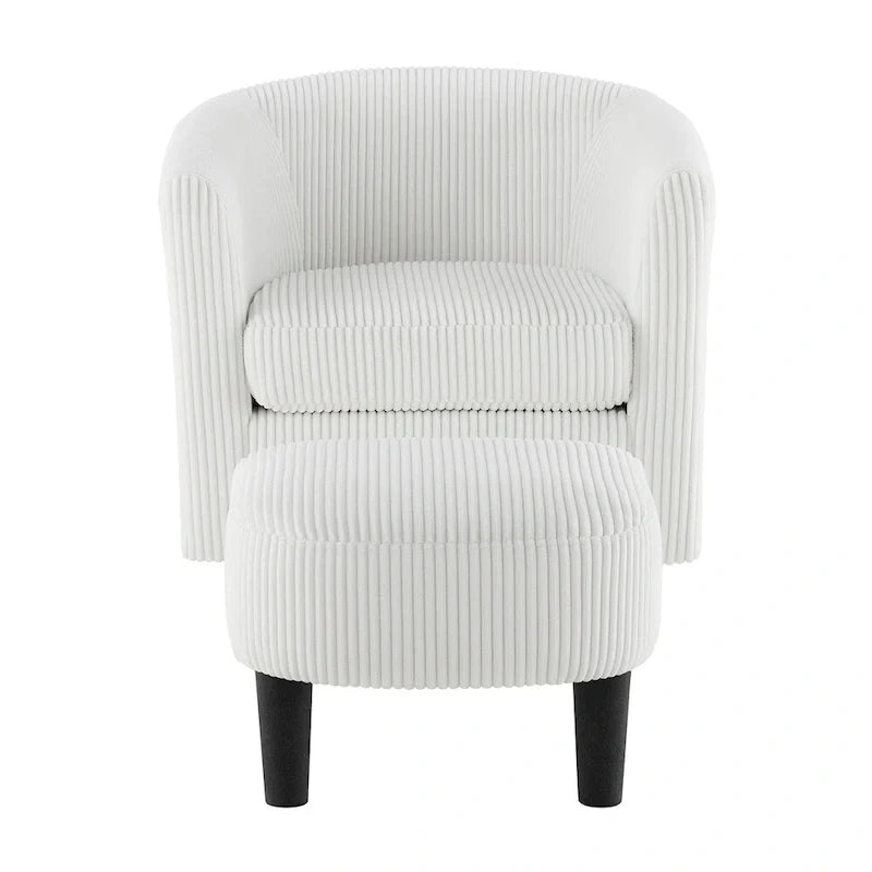 Swivel Accent Single Sofa Chair with Ottoman
