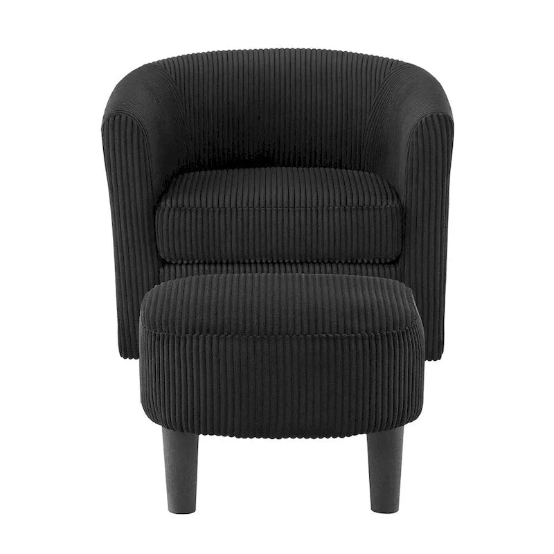 Swivel Accent Single Sofa Chair with Ottoman