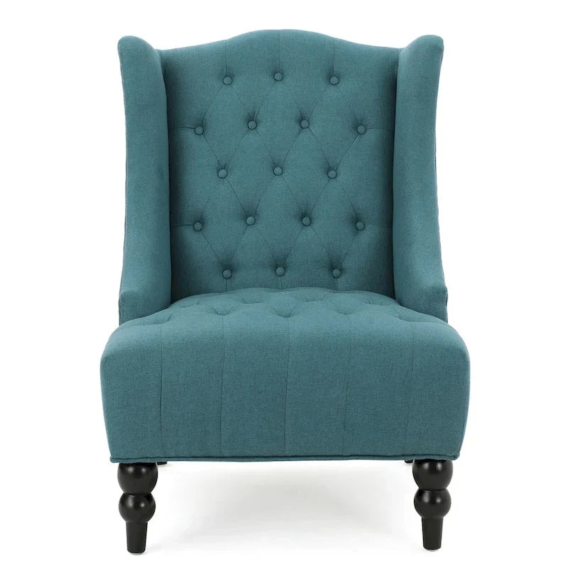 Fauteuil à oreilles tapissé