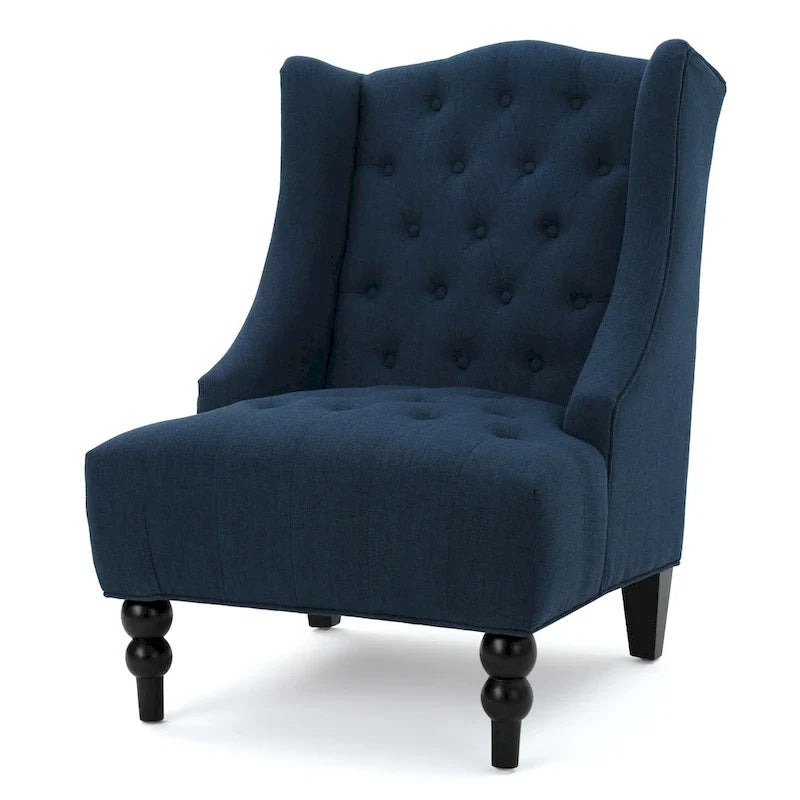 Fauteuil à oreilles tapissé