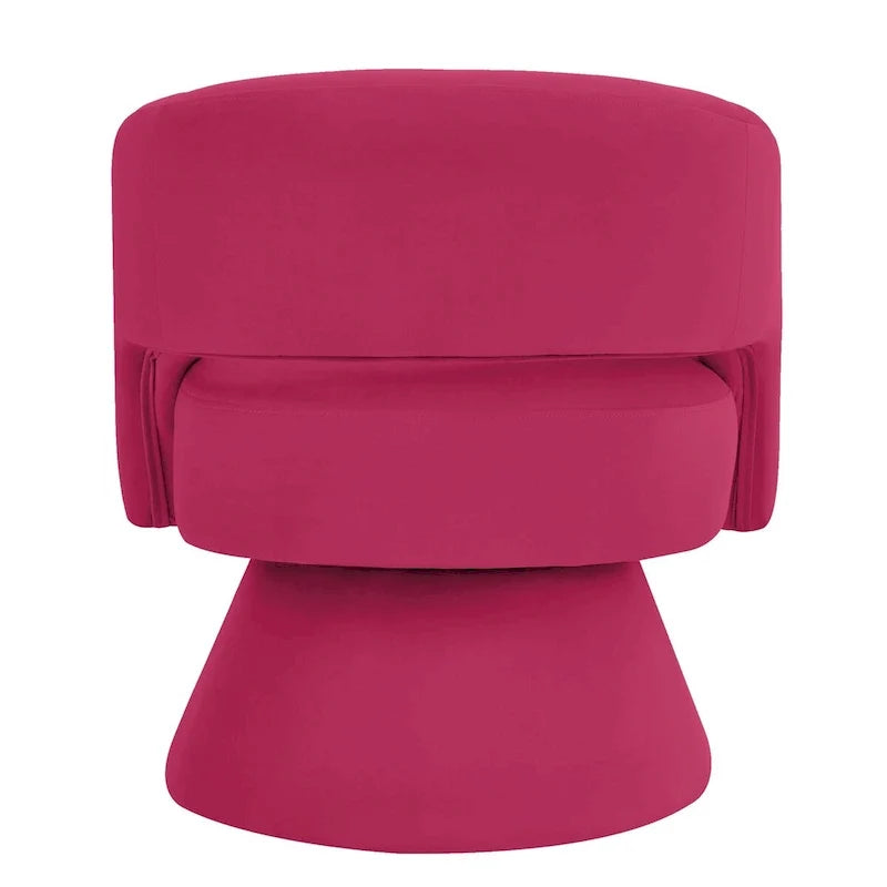 Upholstered Velvet Swivel Accent Chairs with Open Backrest