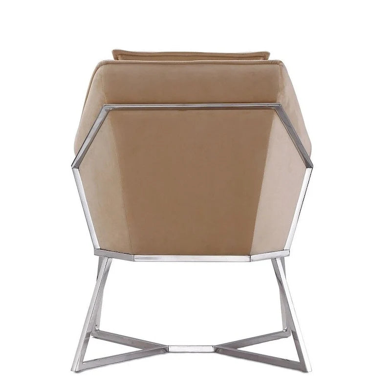 Fauteuil d'appoint en velours Origami