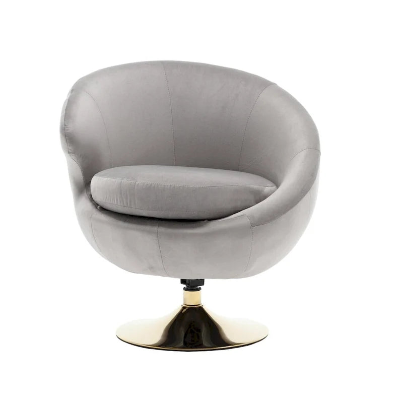 HOMEFUN Fauteuils d'appoint pivotants à 360 degrés en velours (gauche)