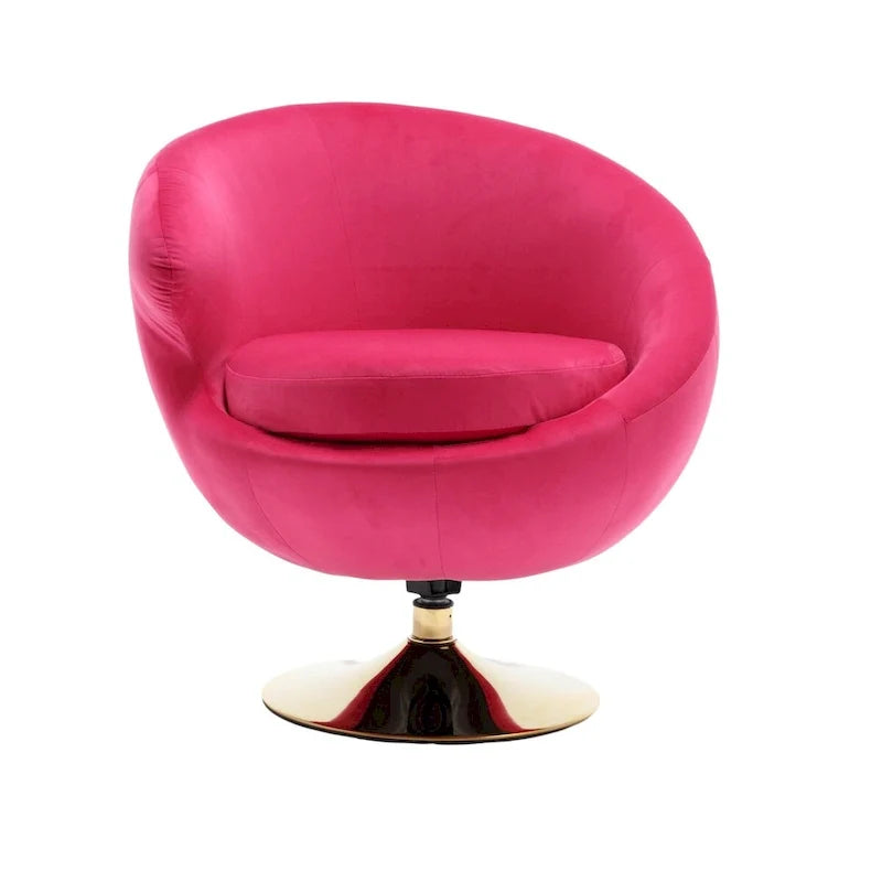 HOMEFUN Fauteuils d'appoint pivotants à 360 degrés en velours (gauche)