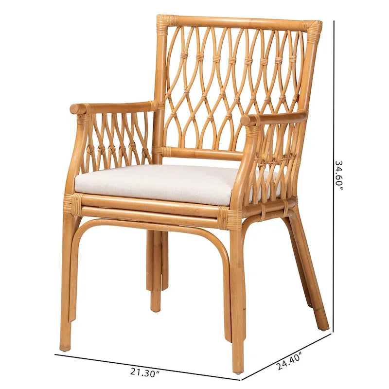 Fauteuil Maisa Bohème en Rotin Clair