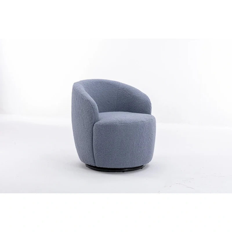Fauteuil pivotant avec revêtement par poudre noir, bleu
