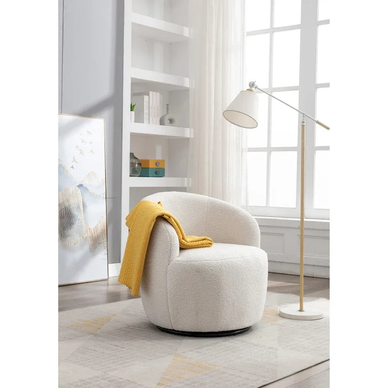 Fauteuil pivotant avec revêtement par poudre noir, bleu