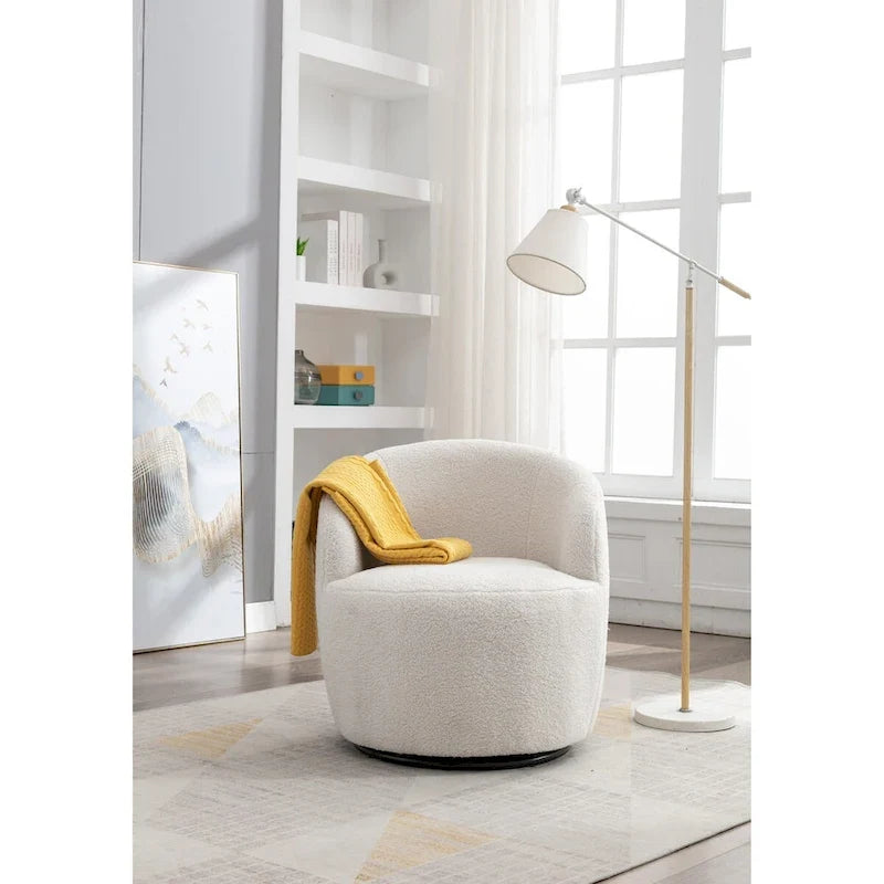Fauteuil pivotant avec revêtement par poudre noir, bleu