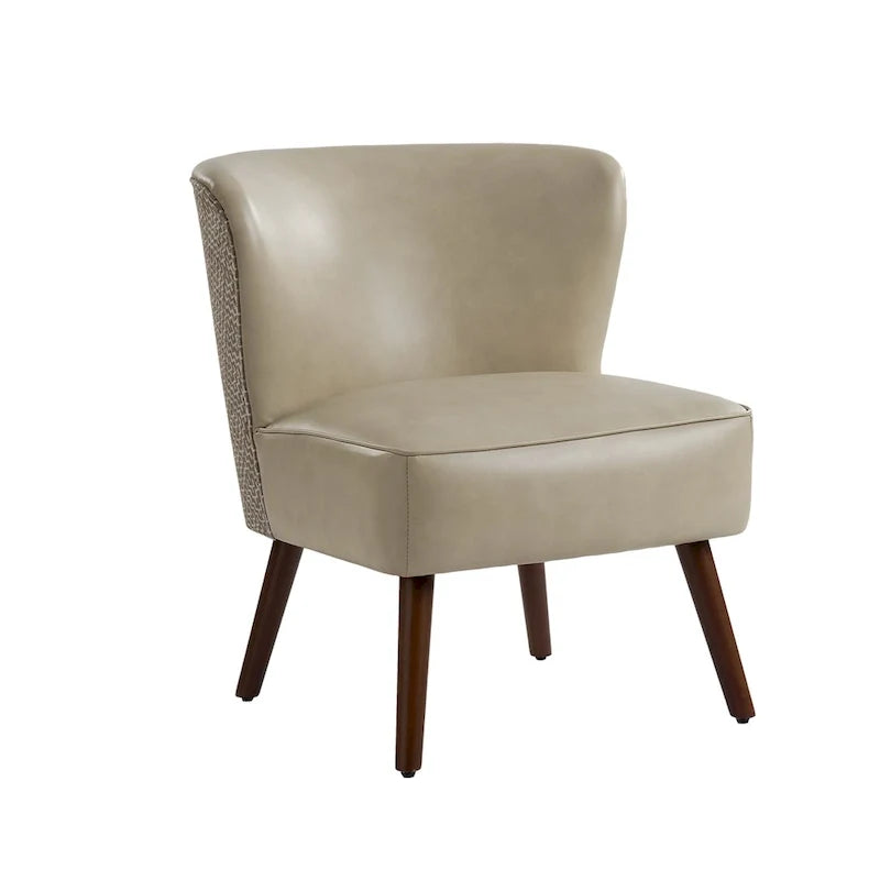 Alexander Mid-Century Modern Side Armchair with Solid Wood Legs by HULALA HOME