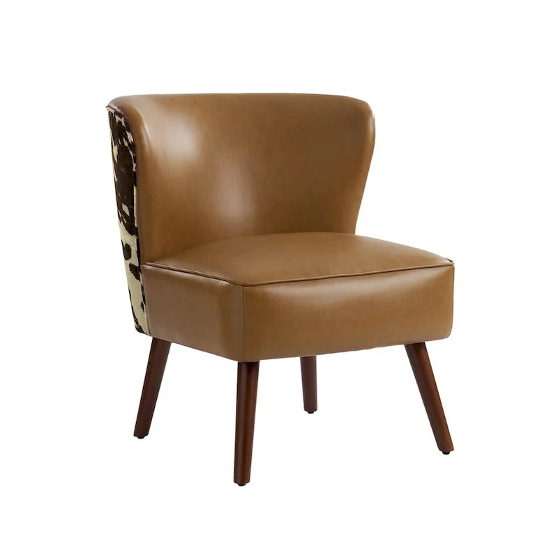 Alexander Mid-Century Modern Side Armchair with Solid Wood Legs by HULALA HOME