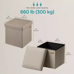 Cubo Contenitore in Similpelle 38x38x38 cm