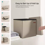 Cubo Contenitore in Similpelle 38x38x38 cm