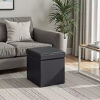 15 Ottoman with Storage, Folding Footstool, Storage Ottoman Bench, Cube Storage Chest 660 lb Load Capacity