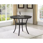 Biony Dining Collection Espresso Wood Counter Height Nailhead Dining Table