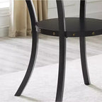 Tavolo rotondo da pranzo altezza bancone, diametro 122 cm, in legno e metallo