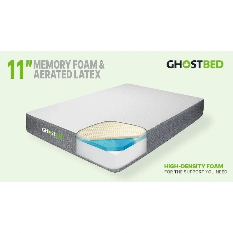 Matelas GhostBed Classic de 11 pouces en mousse à mémoire de forme et gel rafraîchissant
