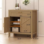 Madia/mobile buffet in MDF e metallo 87,12 cm L x 90 cm H x 39,62 cm P
