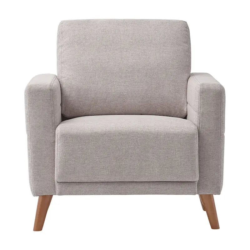 Fauteuil moderne Clara, gris clair