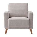 Fauteuil moderne Clara, gris clair