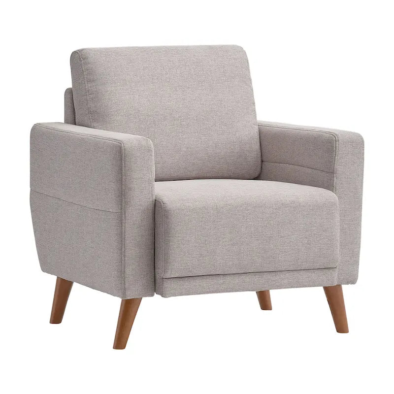 Fauteuil moderne Clara, gris clair