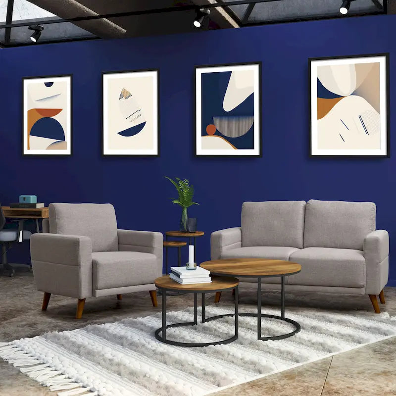 Fauteuil moderne Clara, gris clair
