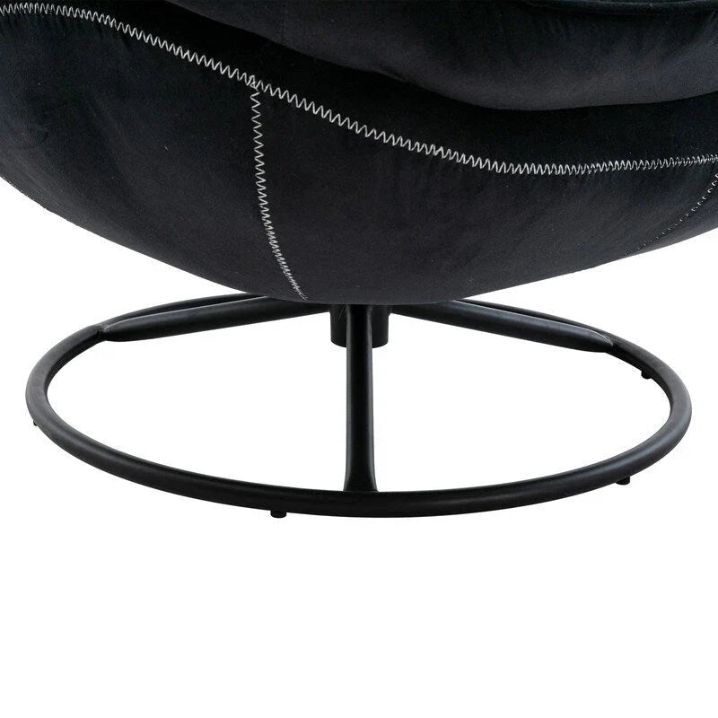 Accent chair TV Chair Living room Chair Grey with ottoman
