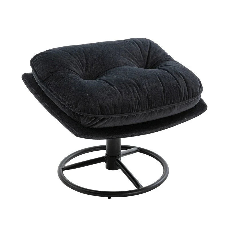 Accent chair TV Chair Living room Chair Grey with ottoman