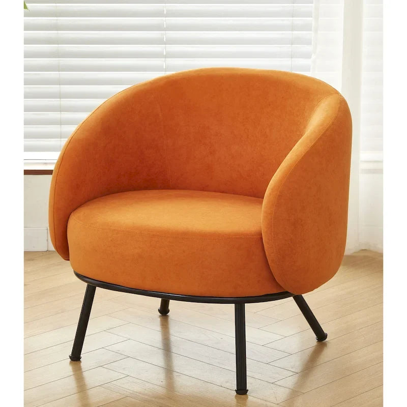 Mid Century Barrel Back Indoor Accent Chair