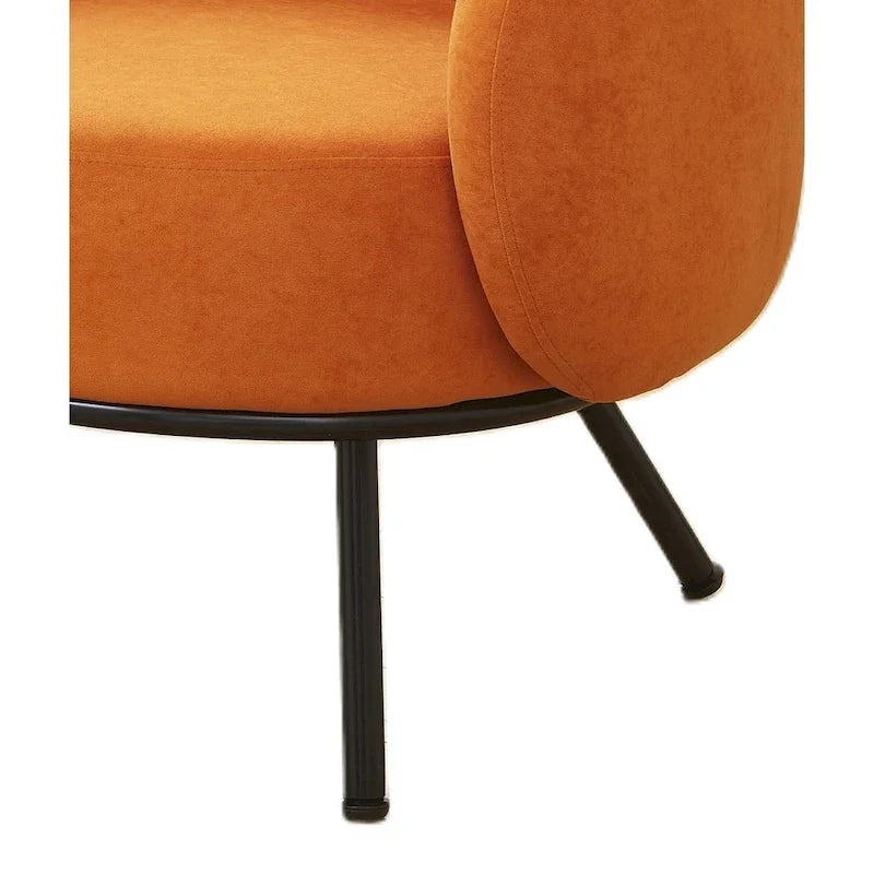 Mid Century Barrel Back Indoor Accent Chair