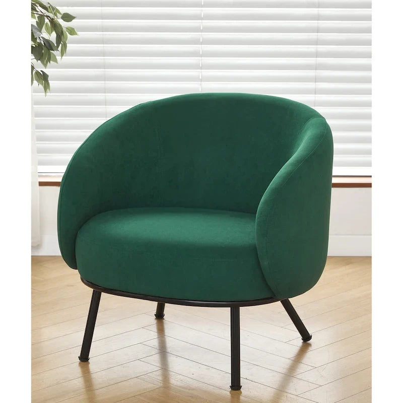Mid Century Barrel Back Indoor Accent Chair