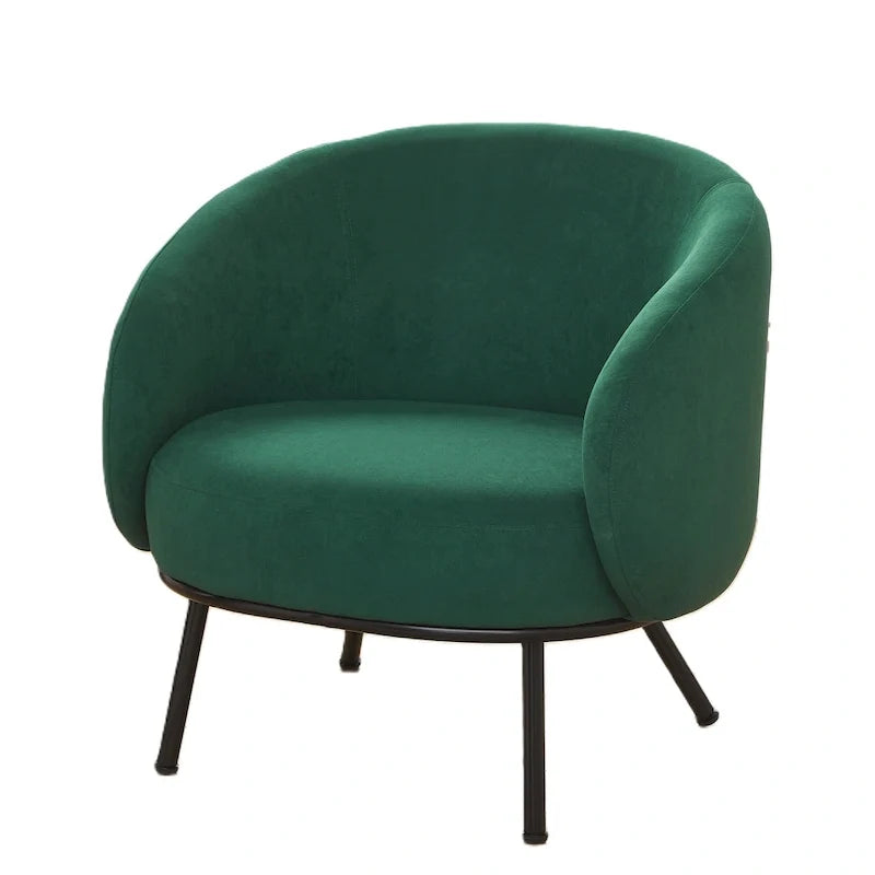 Mid Century Barrel Back Indoor Accent Chair