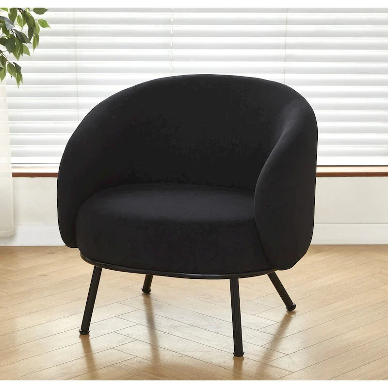 Mid Century Barrel Back Indoor Accent Chair