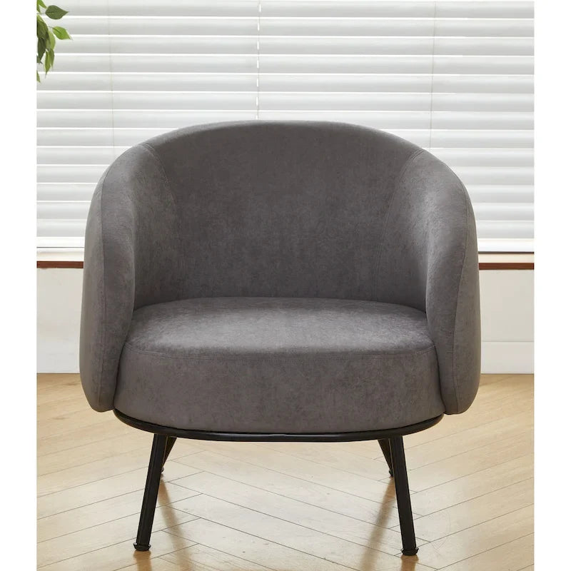 Mid Century Barrel Back Indoor Accent Chair