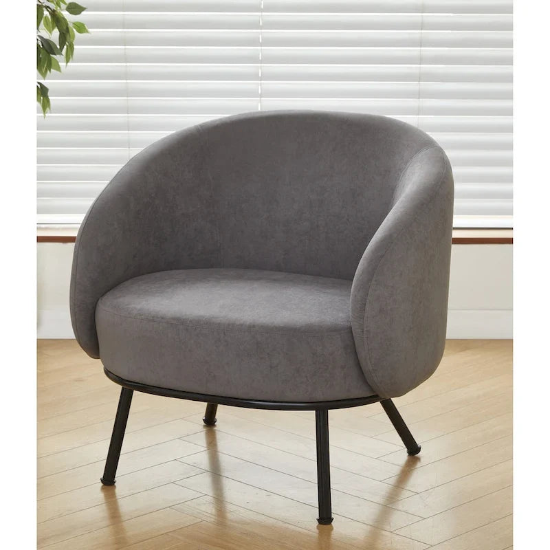 Mid Century Barrel Back Indoor Accent Chair
