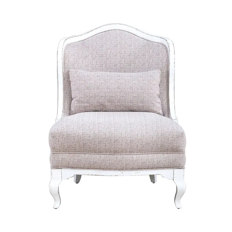 Fauteuil d'appoint rembourré blanc antique Magnolia Manor