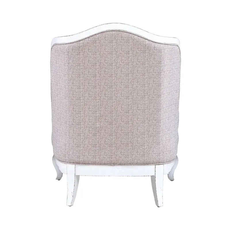 Fauteuil d'appoint rembourré blanc antique Magnolia Manor