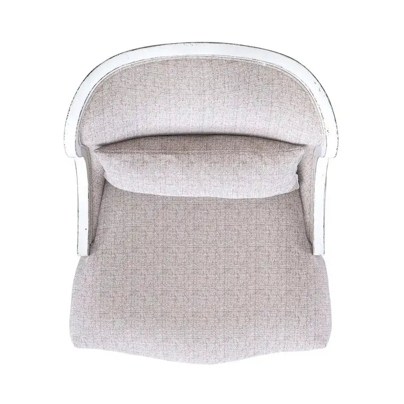 Fauteuil d'appoint rembourré blanc antique Magnolia Manor