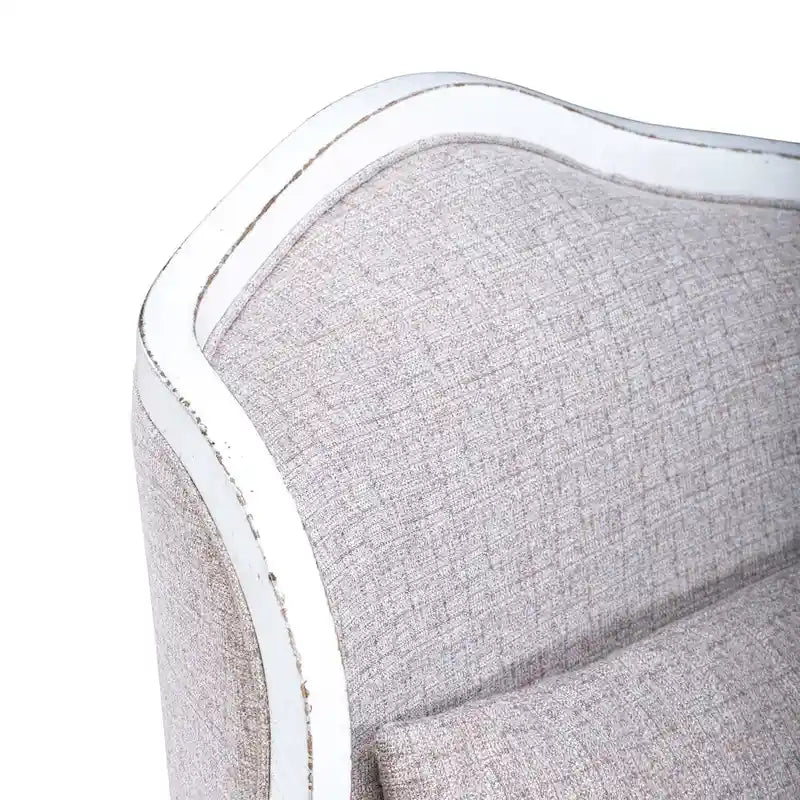 Fauteuil d'appoint rembourré blanc antique Magnolia Manor