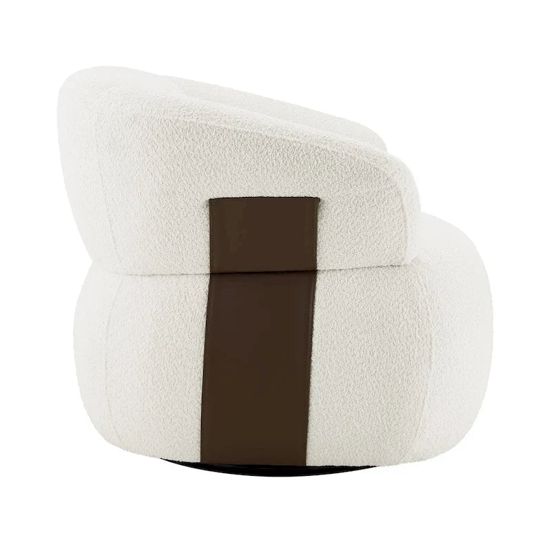 Kieon 33W 360 Swivel Modern Barrel Chair Accent Chair Set of 2