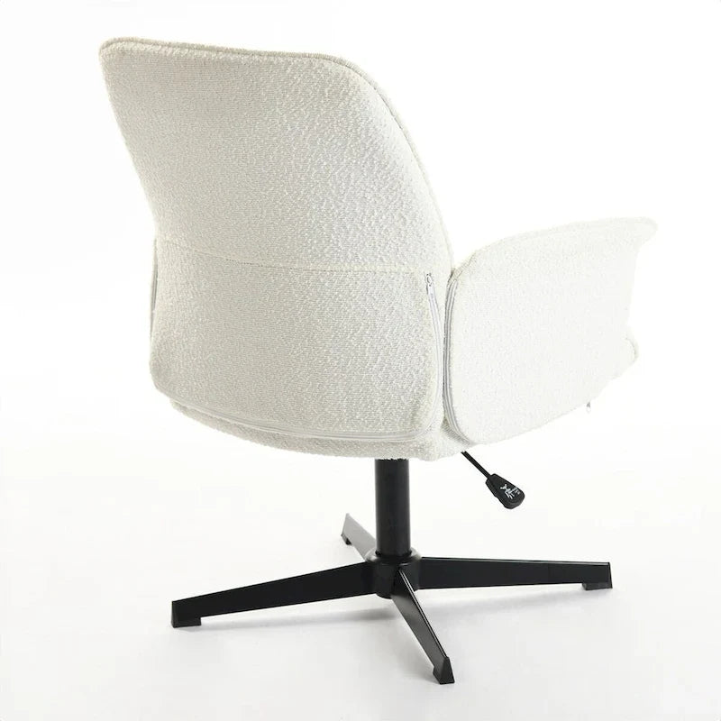 HomyLin Upholstered Accent Chair Swivel Side Chair with Armrest