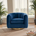 Fauteuil pivotant d'appoint Cardiff, style moderne du milieu du siècle, confortable