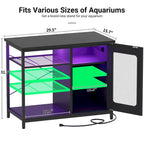 Supporto per acquario da 75-110 litri con prese di corrente e luce a LED