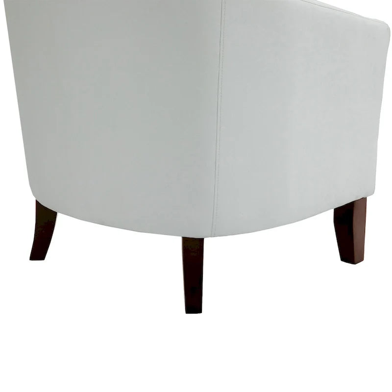 Fauteuil pivotant Ethan en cuir PU avec garniture cloutée
