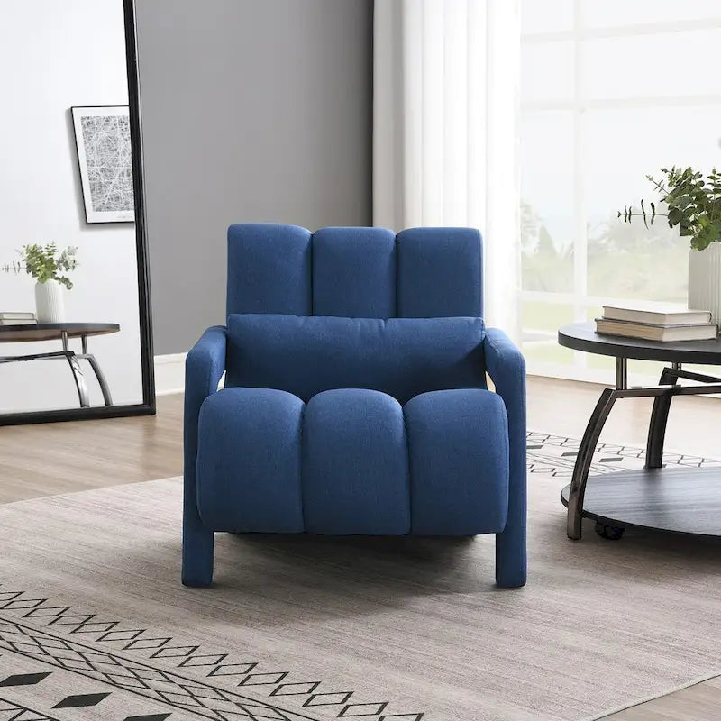 Modern Upholstered accent chair, Comfortable Linen Fabric with a pillow for Living room,bedroo,mLinen