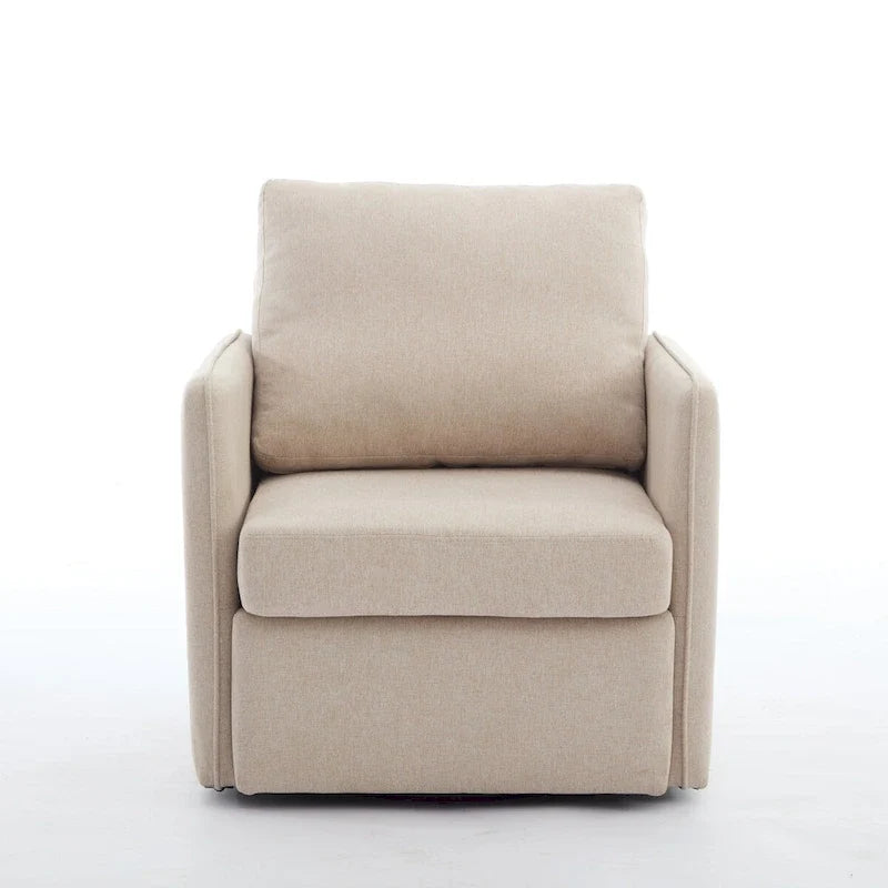 Fauteuil pivotant en lin