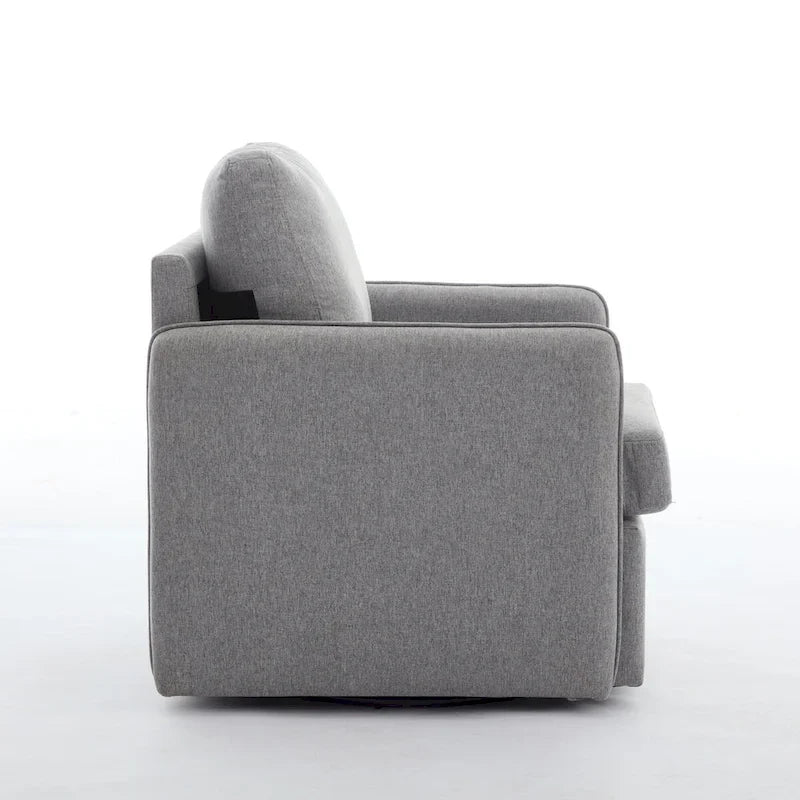Fauteuil pivotant en lin